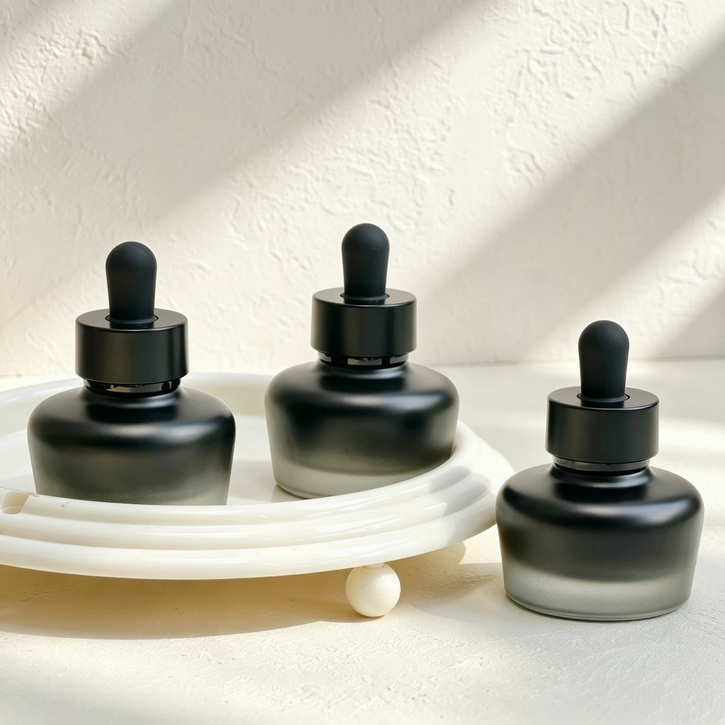 Luxury Skincare Packaging - Frasco cuentagotas de vidrio esmerilado de