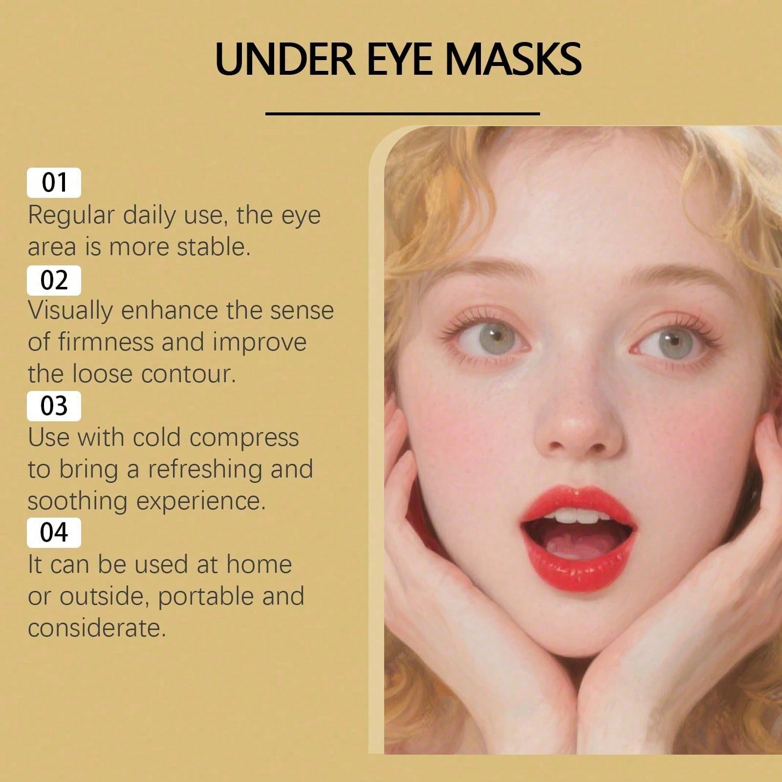 Mascarilla de Ojos de Oro 24K, - Luxury Skincare Lines reseña y precio